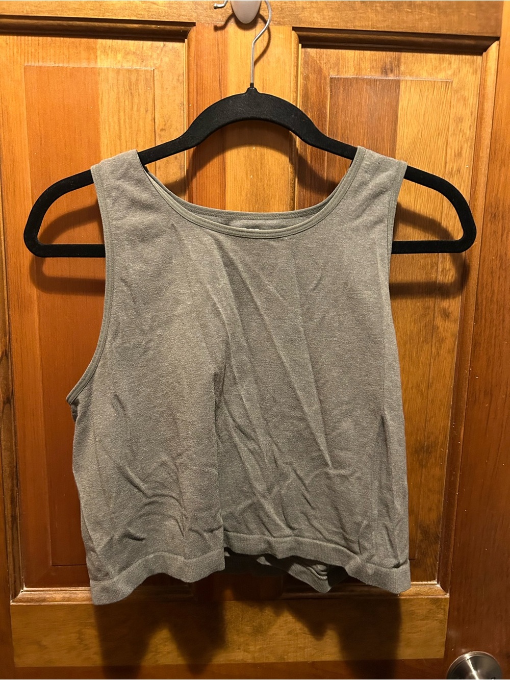 Women’s Nursing Sleeveless Crop Tank Top - Heather Green